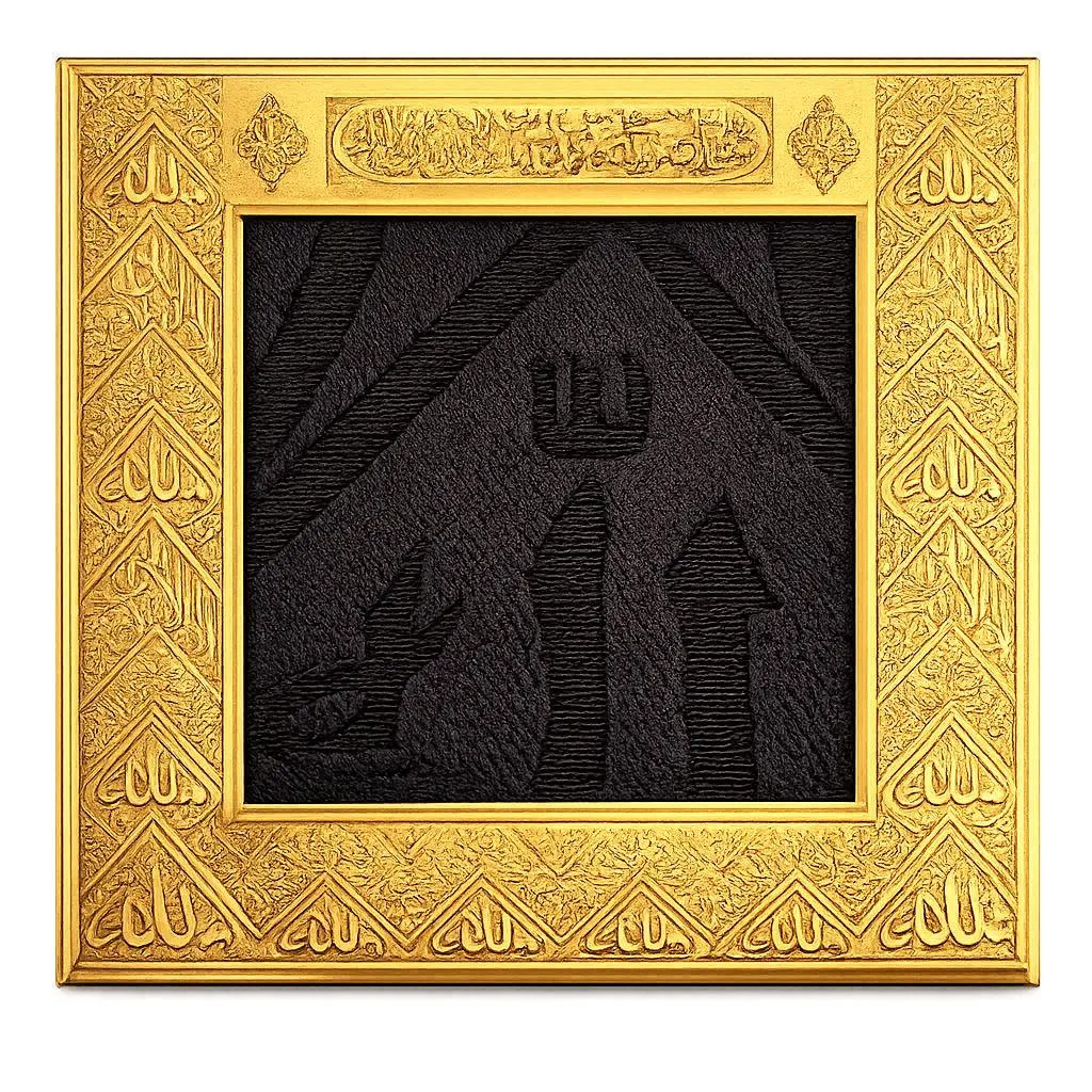 Certified Kiswah Kabah Piece – 25×25 cm