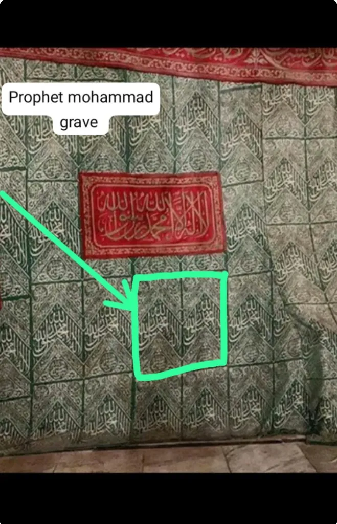 Green Kiswah of Prophet Muhammad’s Chamber 80x60 cm – Premium Islamic Wall Decor
