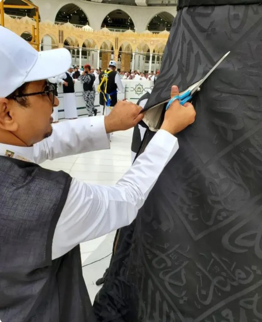 Certified Kaaba Kiswah 1m x 1m – Premium Islamic Wall Decor