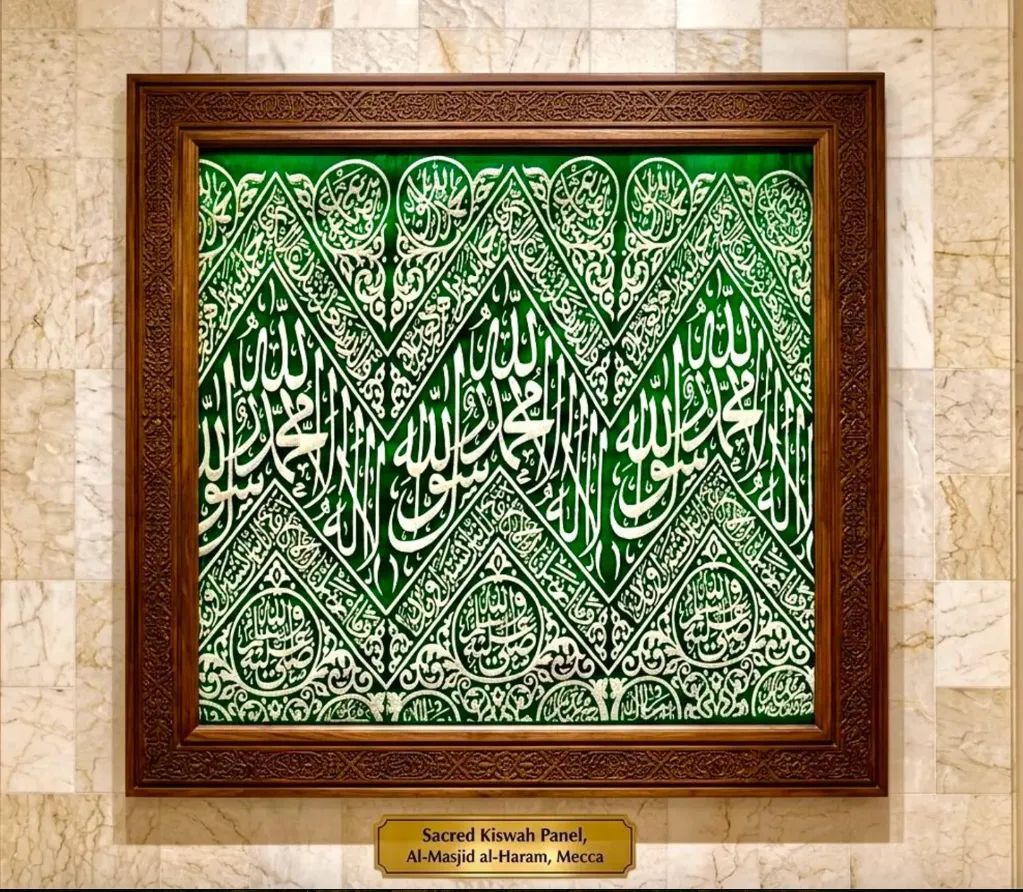 Certified Kiswah Piece 80x30 cm – Premium Islamic Wall Decor