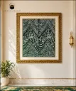 Green Kiswah of Prophet Muhammad’s Chamber 80x60 cm – Premium Islamic Wall Decor
